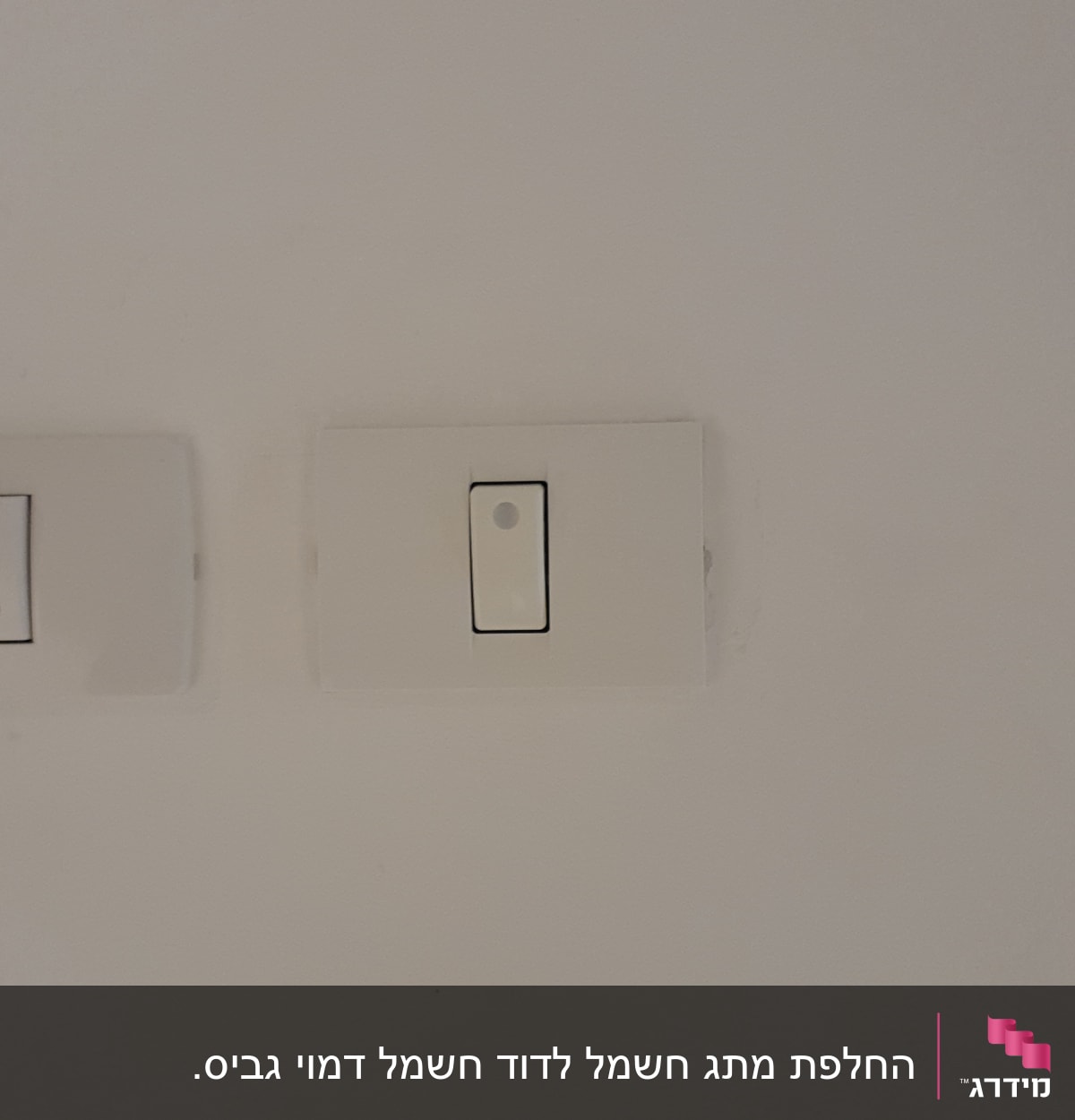 מתג חשמל לבן על קיר